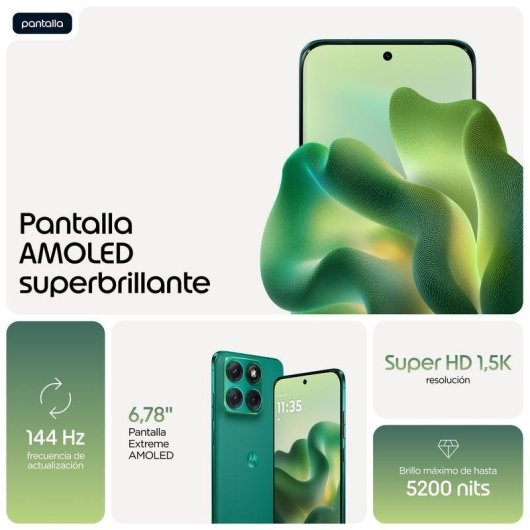 Motorola Edge 70 Fusion 5G Verde 8GB 256GB Ecrã AMOLED 6,78'' Câmara 50 MP