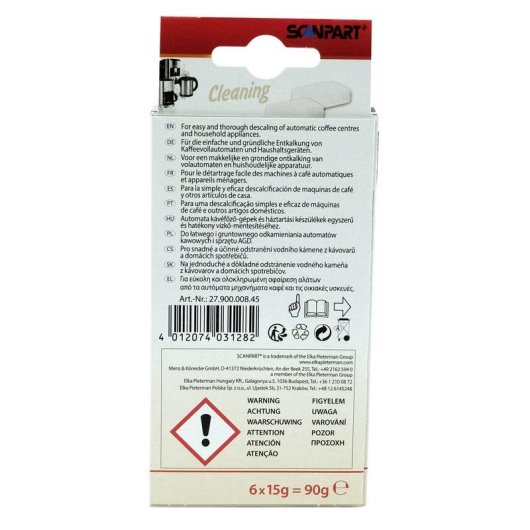 Entkalker SCANPART 2790000845 6 Tabletten fur Kaffeemaschinen und Wasserkocher