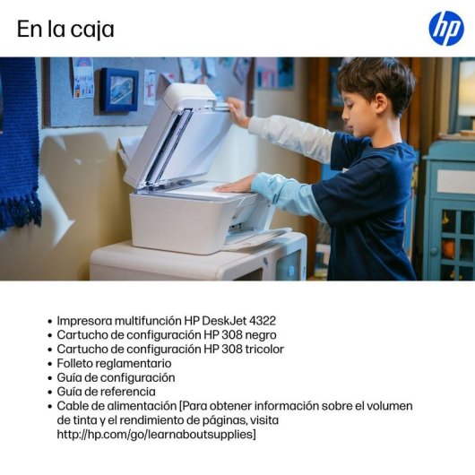 Multifunción HP DeskJet 4322 Inyección de tinta Color WiFi Dúplex ADF LCD