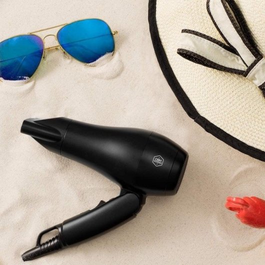 Secador de Pelo de Viaje NORTHIO 51255 1100W 2 Temperaturas 2 Velocidades Plegable Negro