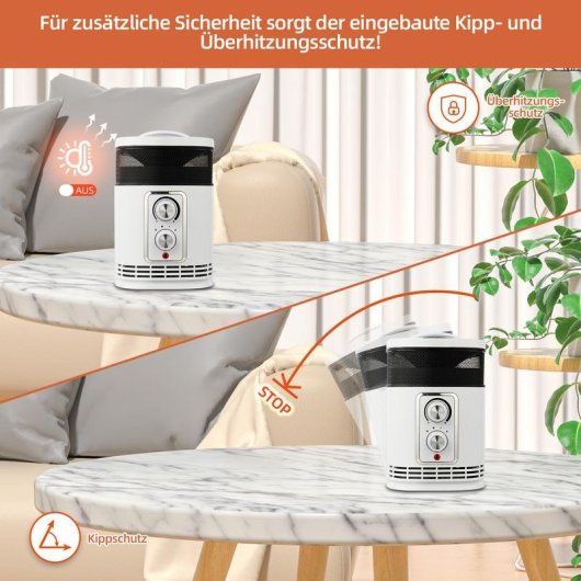 Keramikheizgerät SHX SHX360PTC 1500W Schwarz Weiss