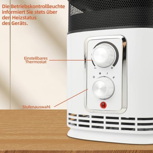 Keramikheizgerät SHX SHX360PTC 1500W Schwarz Weiss