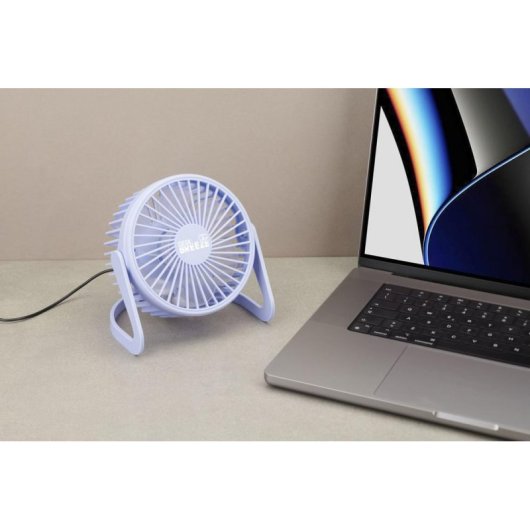 Ventilador Tech Pop Portátil Violeta USB 360°
