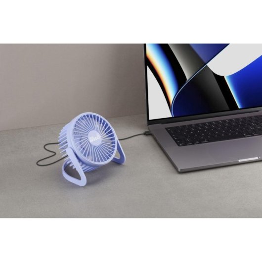 Ventilador Tech Pop Portátil Violeta USB 360°