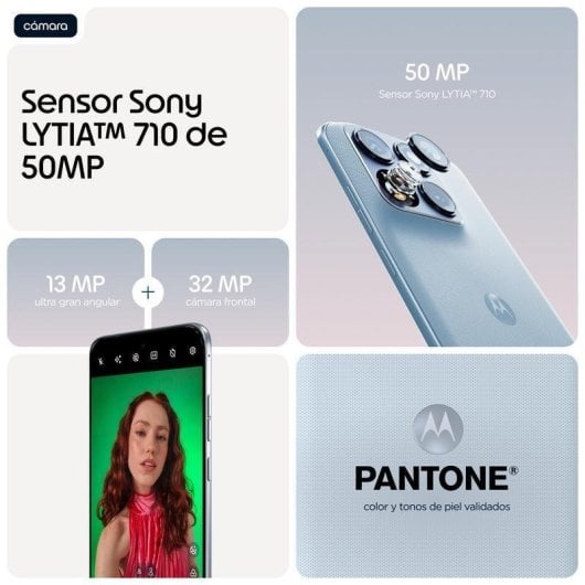 Motorola Edge 70 Fusion 5G 12GB 256GB 6.78" Azul Claro