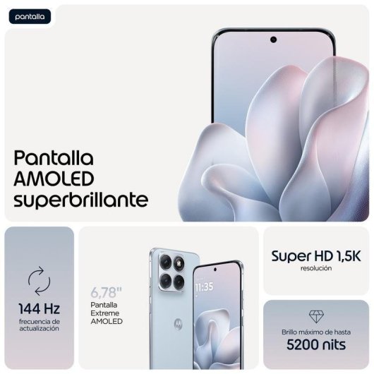 Motorola Edge 70 Fusion 5G 12GB 256GB 6.78" Azul Claro