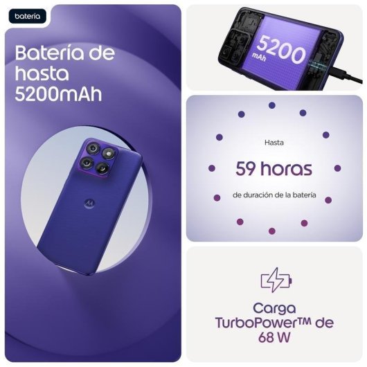 Motorola Edge 70 Fusion 5G 8GB 256GB 6.78" Violeta Ecrã AMOLED