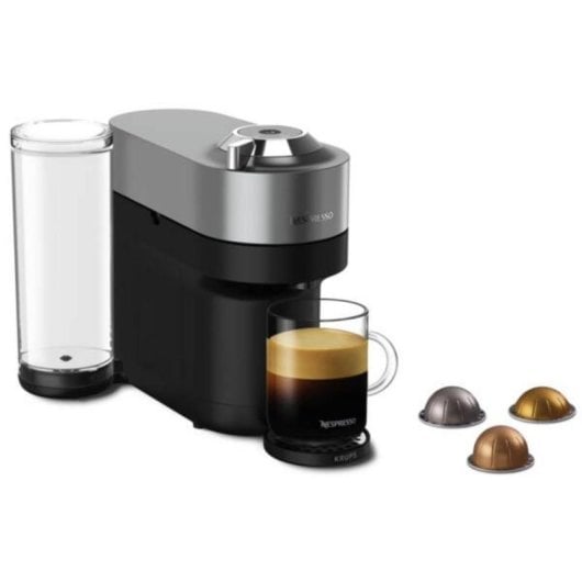 Cafetière à capsules Krups Vertuo Pop XN930T 1,1L Gris 5 programmes