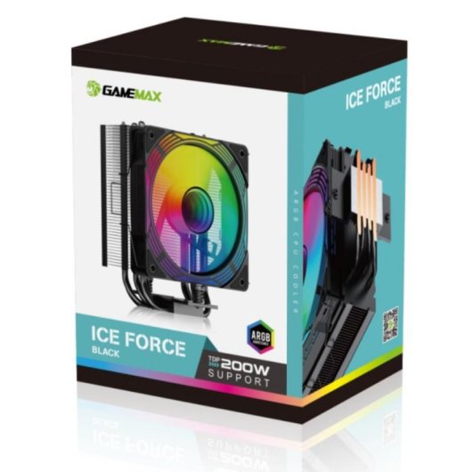 Refrigeration Air GameMax Socket AM4 AM5 LGA 120mm ICE FORCE BK ARGB