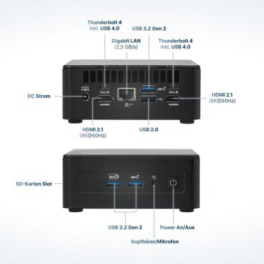 Mini PC FutureNUC Pro NUC 12i3UP Intel Core i3-1215U 8GB 256GB SSD Iris Xe Windows 11 Pro