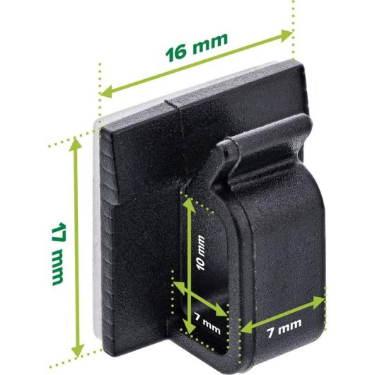Supporto cavo InLine 59971E Nylon Nero Autoadesivo Confezione 10