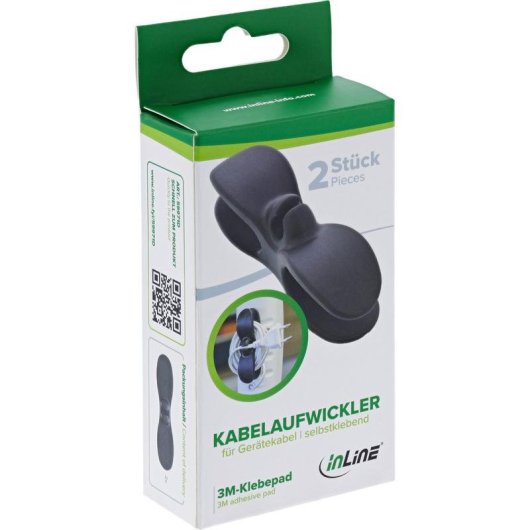 Organizzatore cavi InLine 59971D Nero Autoadesivo Universale TPR