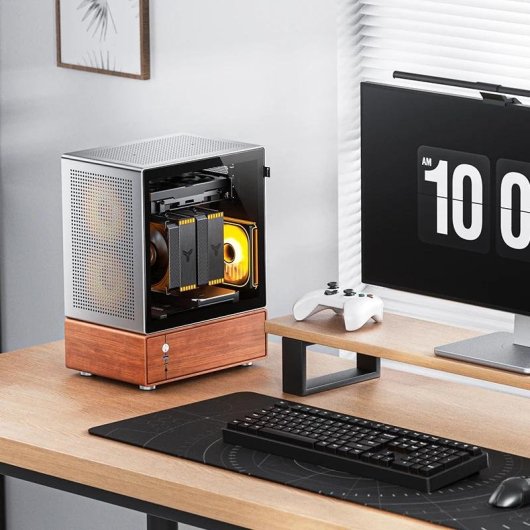 Case PC Jonsbo T7 Midi Tower Legno Alluminio ITX mATX Finestra