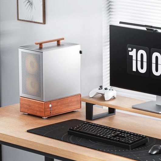Case PC Jonsbo T7 Midi Tower Legno Alluminio ITX mATX Finestra