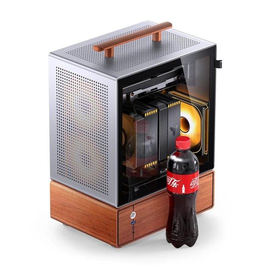 Case PC Jonsbo T7 Midi Tower Legno Alluminio ITX mATX Finestra