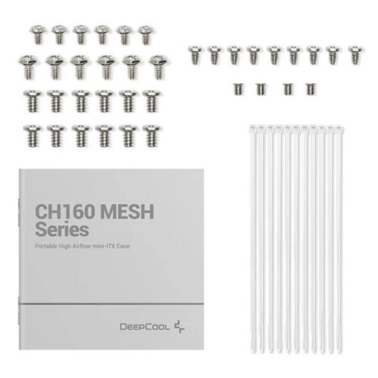 Carcasa DeepCool CH160 MESH WH Mini-ITX Blanca con Malla