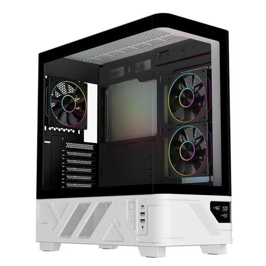 Torre ATX Itek NETRON CURVED Bianca RGB Vetro Temperato Gaming