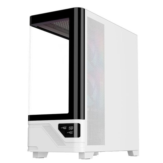 Torre ATX Itek NETRON CURVED Bianca RGB Vetro Temperato Gaming