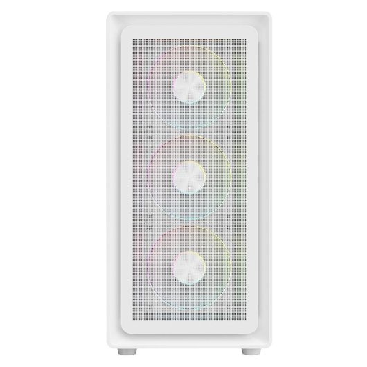 ATX Tower Itek MESHCORE 36W Big Tower Gaming RGB Weiss Glasfenster