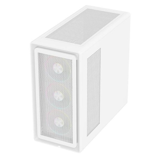 ATX Tower Itek MESHCORE 36W Big Tower Gaming RGB Weiss Glasfenster