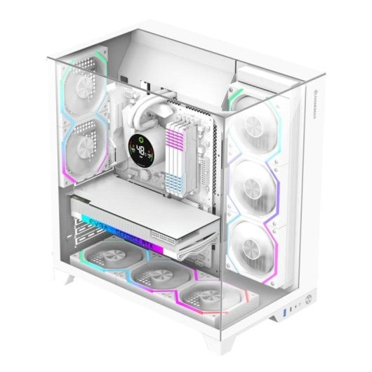 Torre GameMax Infinity Pro WH ATX Bianco Vetro Temperato RGB USB-C