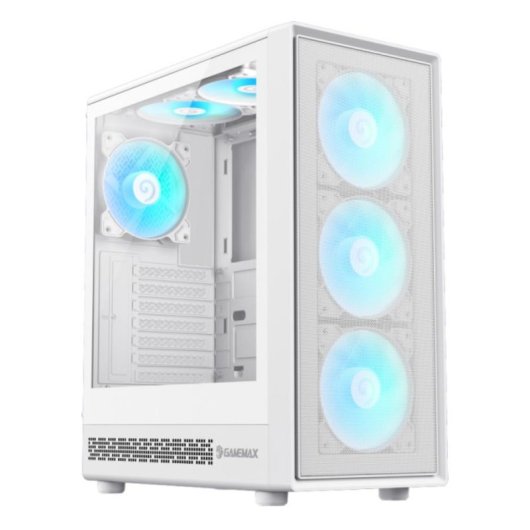 Carcasa GameMax Storm 2 AW Midi Tower Blanco ATX con ventana de vidrio templado