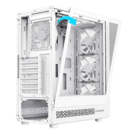 Carcasa GameMax Storm 2 AW Midi Tower Blanco ATX con ventana de vidrio templado