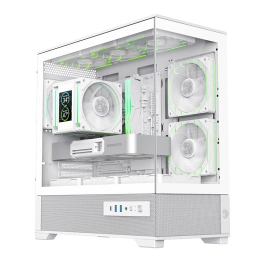 Carcasa GameMax VISTA 2 MW Mini Tower Blanco Vidrio Templado Gaming