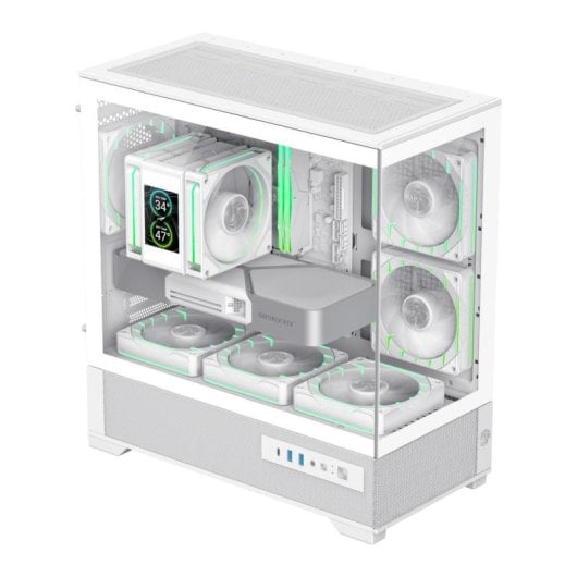 Carcasa GameMax VISTA 2 MW Mini Tower Blanco Vidrio Templado Gaming