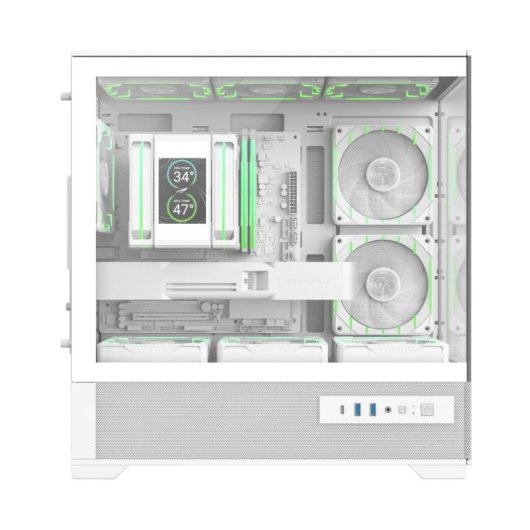 Carcasa GameMax VISTA 2 MW Mini Tower Blanco Vidrio Templado Gaming