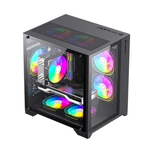 Case GameMax Infinity Mini BK Micro Tower ATX RGB Vetro Temperato Nero