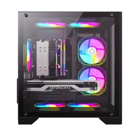 Case GameMax Infinity Mini BK Micro Tower ATX RGB Vetro Temperato Nero