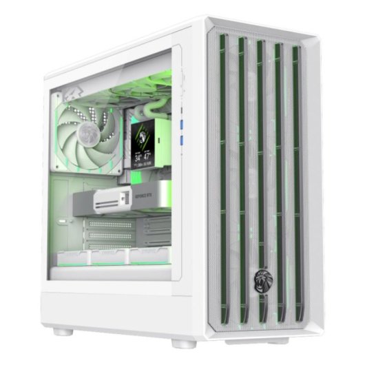 Carcasa GameMax CLAW 460 WH Midi Tower Blanco ATX con malla y vidrio templado