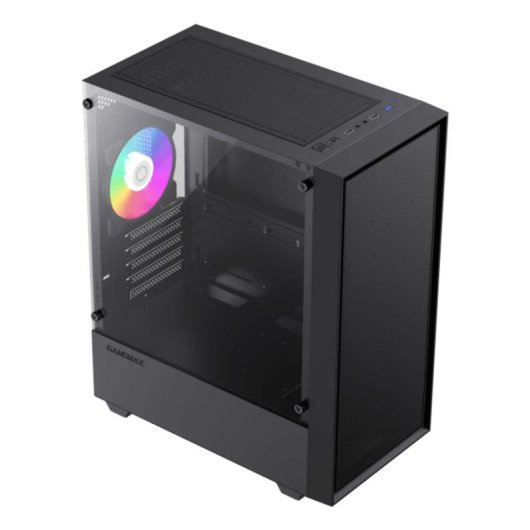 Gehäuse GameMax Storm BK Midi Tower Schwarz ITX micro ATX Glas ARGB