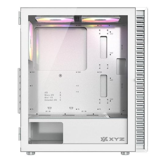 Carcasa XYZ AIRONE 100 Mesh 6x Ventiladores ARGB Diseño Malla ATX Blanca