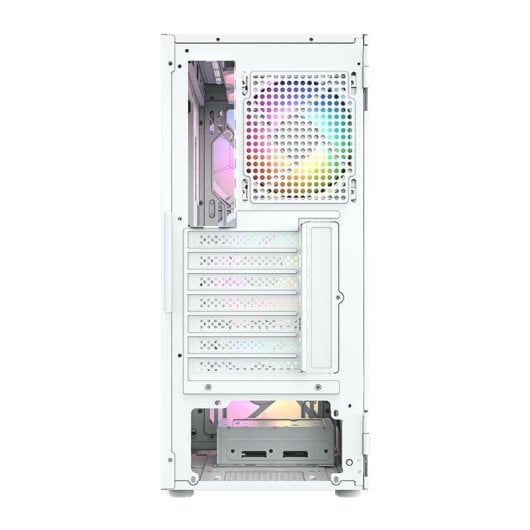 Carcasa XYZ AIRONE 100 Mesh 6x Ventiladores ARGB Diseño Malla ATX Blanca