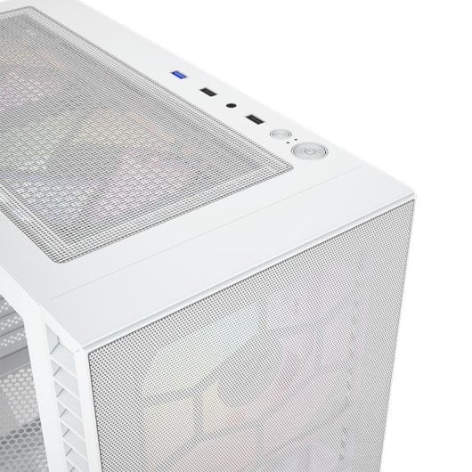 Carcasa XYZ AIRONE 100 Mesh 6x Ventiladores ARGB Diseño Malla ATX Blanca