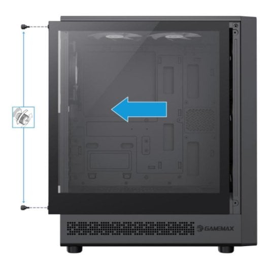 Case GameMax Storm 2 AB Midi Tower Nero ATX RGB Vetro Temperato