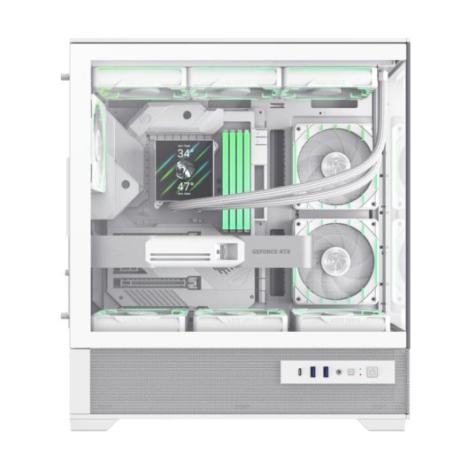 Carcasa GameMax VISTA 2 AW Midi Tower Blanco ATX Vidrio templado RGB