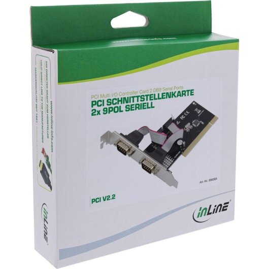 Netzwerkkarte InLine 66636A PCI 2x RS232 DB9 2 Mbps