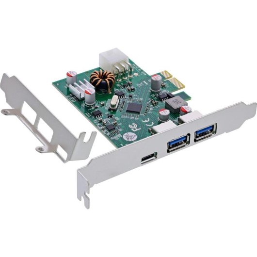 Tarjeta de Red InLine 76661M PCIe USB 3.2 Gen 1 5 Gbit/s USB-C 6-pin