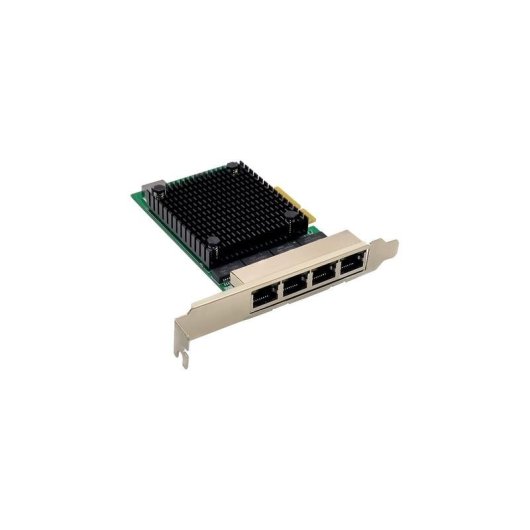Tarjeta de Red InLine 51127A PCIe 2.1 2,5 Gbit/s 4 Ports RJ-45