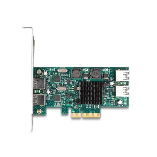 Scheda di Rete Delock 90282 PCI Express x4 USB 3.2 Gen 1 5 Gbps Full/Low Profile