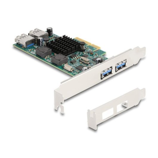 Scheda di Rete Delock 90282 PCI Express x4 USB 3.2 Gen 1 5 Gbps Full/Low Profile