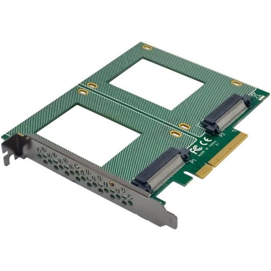 Tarjeta de Interfaz InLine 76660P PCIe 3.0 U.2 64 Gb/s NVMe Dual SSD