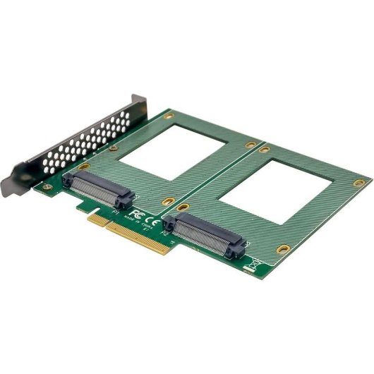 Tarjeta de Interfaz InLine 76660P PCIe 3.0 U.2 64 Gb/s NVMe Dual SSD