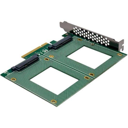 Tarjeta de Interfaz InLine 76660P PCIe 3.0 U.2 64 Gb/s NVMe Dual SSD