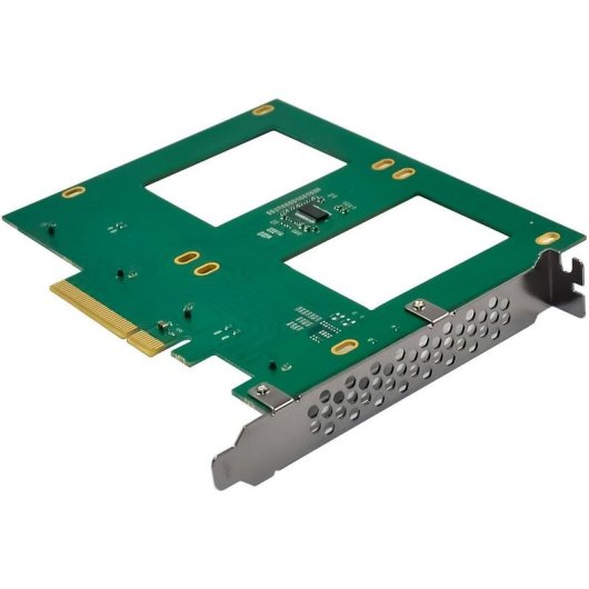 Tarjeta de Interfaz InLine 76660P PCIe 3.0 U.2 64 Gb/s NVMe Dual SSD