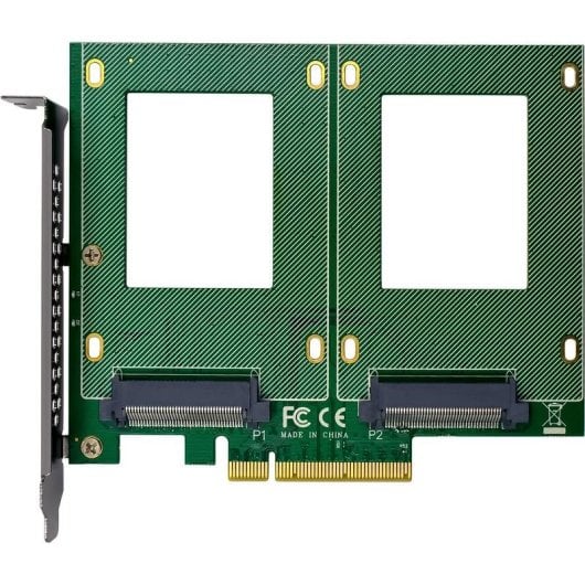 Tarjeta de Interfaz InLine 76660P PCIe 3.0 U.2 64 Gb/s NVMe Dual SSD
