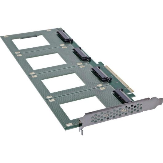 Tarjeta de Interfaz InLine 76660R PCIe 3.0 U.2 128 Gb/s 4 Puertos NVMe